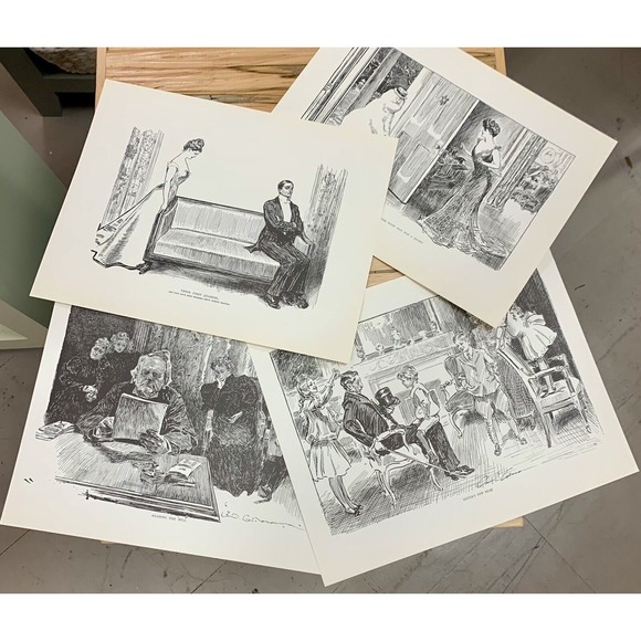 40 Mid Century Prints From Charles Gibson 1902-1906 Gibson Girls. Complete Pack - Picture 6 of 8